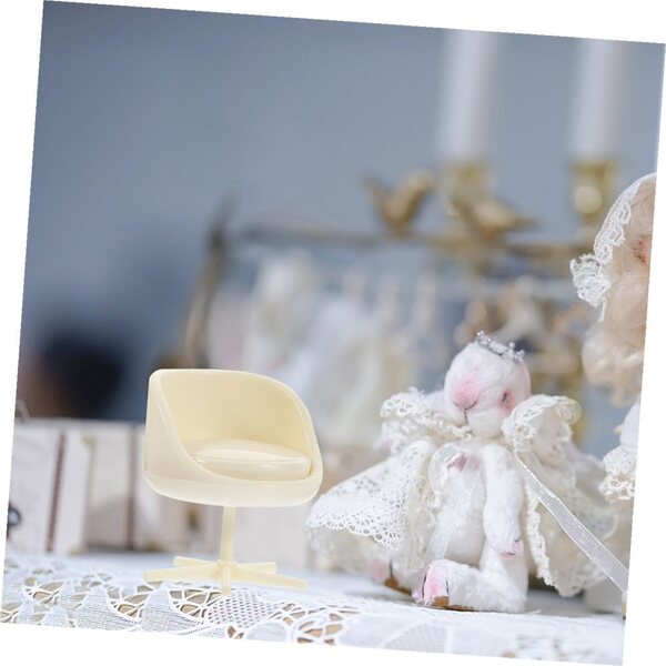 Set 4 Sedie Miniatura 1:20 in ABS Bianco - Mobili Realistici per Casa delle Bambole e Fotografia