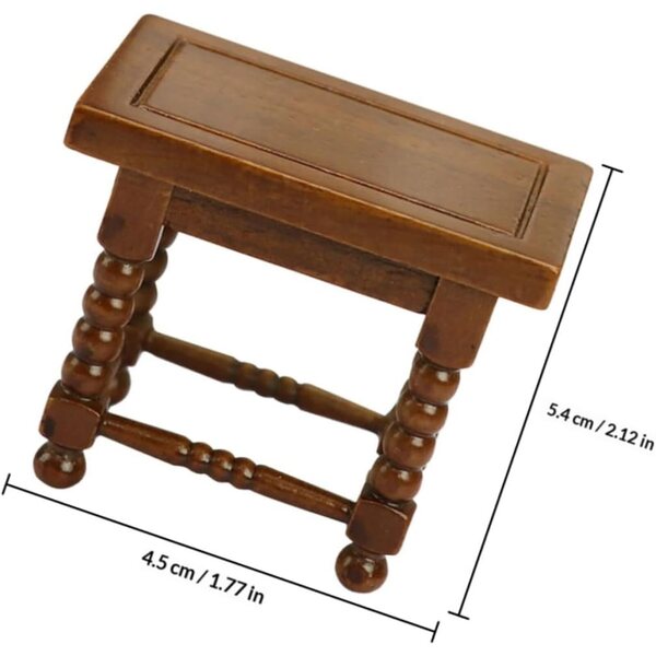 ORFOFE Tavolo Miniatura in Legno per Casa delle Bambole Decorazione Dorata
