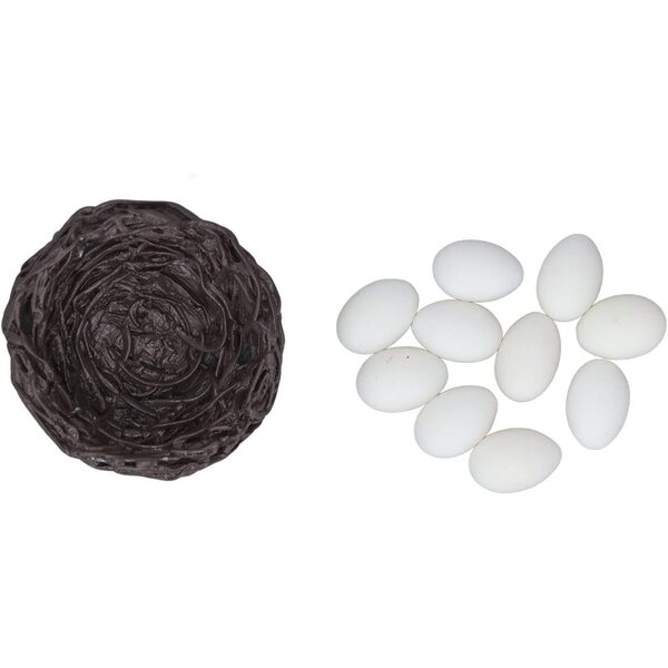 Chrees Mini-Eier aus Kunstharz für Puppenhäuser im Maßstab 1:12, Set mit 10 Stück
