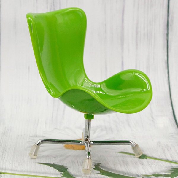 ERINGOGO Mini Sedia da Computer Verde in Plastica per Casa delle Bambole e Collezioni