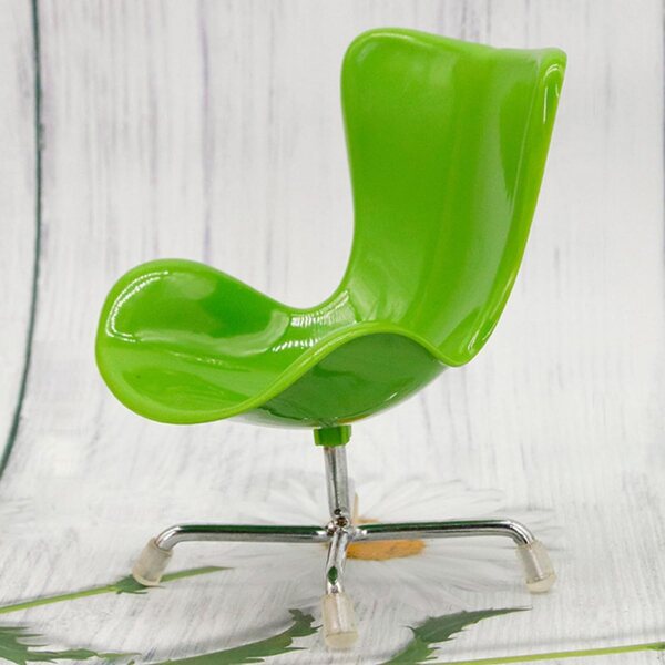 ERINGOGO Mini Sedia da Computer Verde in Plastica per Casa delle Bambole e Collezioni