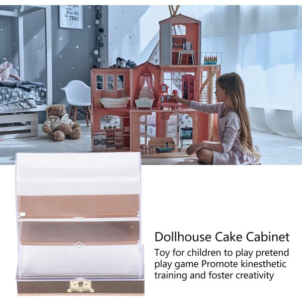 Armadio per Torte 1:12 per Casa delle Bambole in Plastica Ecologica - Design Realistico
