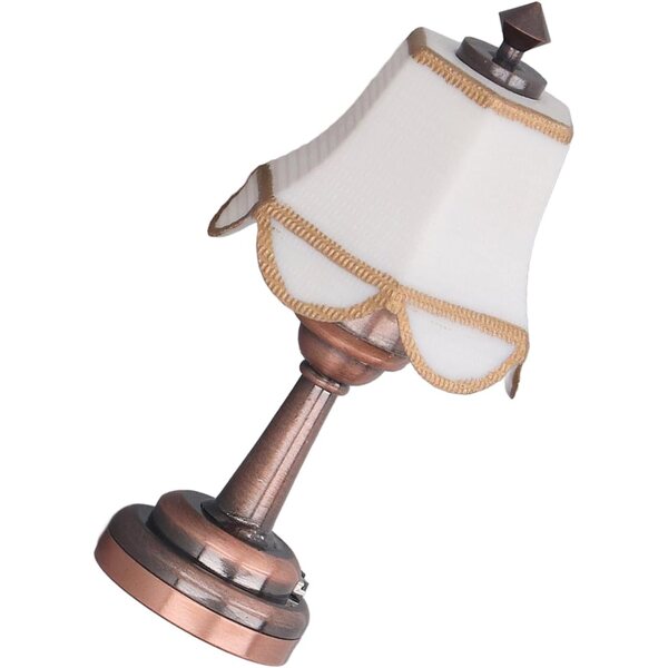 Lampada da Tavolo Miniatura LED in Scala 1:12 per Casa delle Bambole con Batteria Integrata