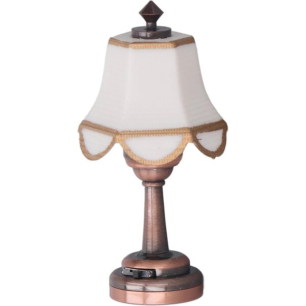 Lampada da Tavolo Miniatura LED in Scala 1:12 per Casa delle Bambole con Batteria Integrata