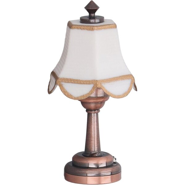 Lampada da Tavolo Miniatura LED in Scala 1:12 per Casa delle Bambole con Batteria Integrata