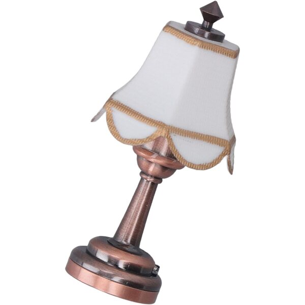 Lampada da Tavolo Miniatura LED in Scala 1:12 per Casa delle Bambole con Batteria Integrata
