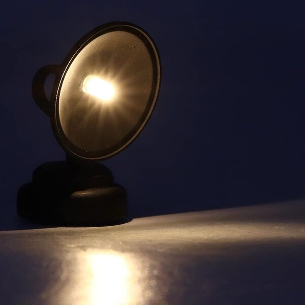 Lampada da Parete Vintage Nera per Casa delle Bambole Scala 1:12 con LED