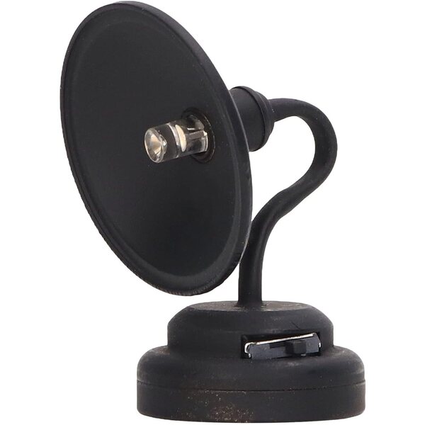 Lampada da Parete Vintage Nera per Casa delle Bambole Scala 1:12 con LED