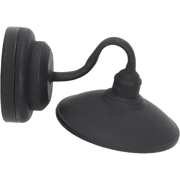 Lampada da Parete Vintage Nera per Casa delle Bambole Scala 1:12 con LED