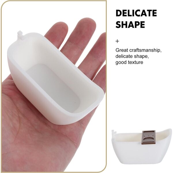 Gatuida Vasca da bagno miniatura per casa delle bambole con accessori realistici