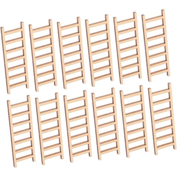 BESPORTBLE 30 Mini Scale in Legno 6x2 cm per Casa delle Bambole e Micro Paesaggi