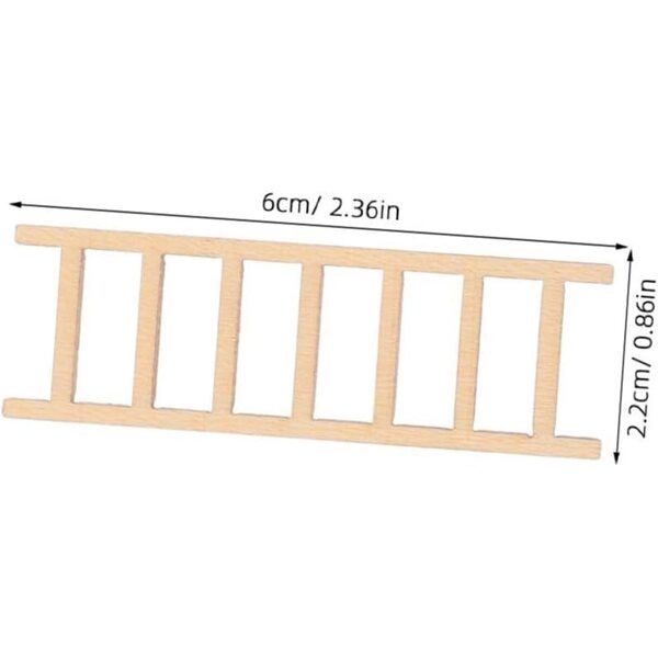 BESPORTBLE 30 Mini Scale in Legno 6x2 cm per Casa delle Bambole e Micro Paesaggi