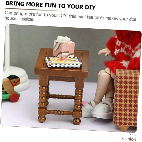 DECHOUS Mobili in Legno Miniatura 12 Colori Marrone per Casa delle Bambole