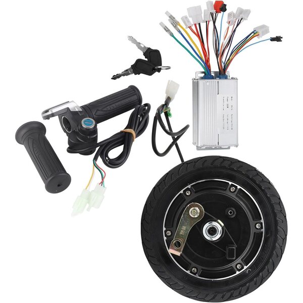8" 48V 350W Elektroroller-Umrüstsatz mit bürstenlosem Motor und LCD-Beschleuniger
