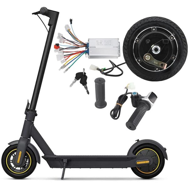 8" 48V 350W Elektroroller-Umrüstsatz mit bürstenlosem Motor und LCD-Beschleuniger