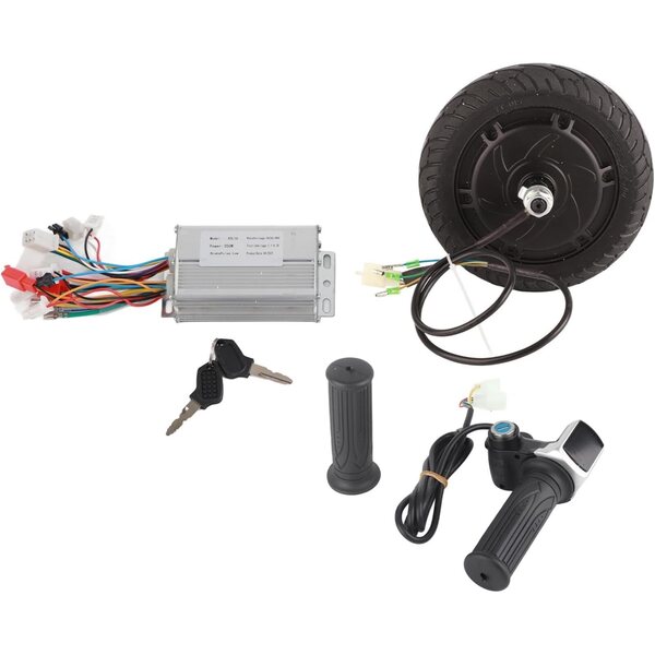 8" 48V 350W Elektroroller-Umrüstsatz mit bürstenlosem Motor und LCD-Beschleuniger