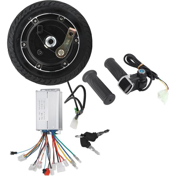 8" 48V 350W Elektroroller-Umrüstsatz mit bürstenlosem Motor und LCD-Beschleuniger