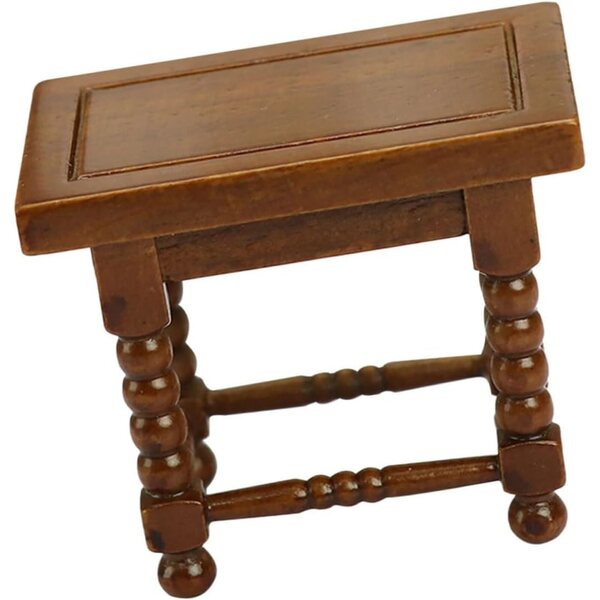 GARVALON Tavolino in Miniatura per Casa delle Bambole in Legno Marrone 5,4x4,5 cm