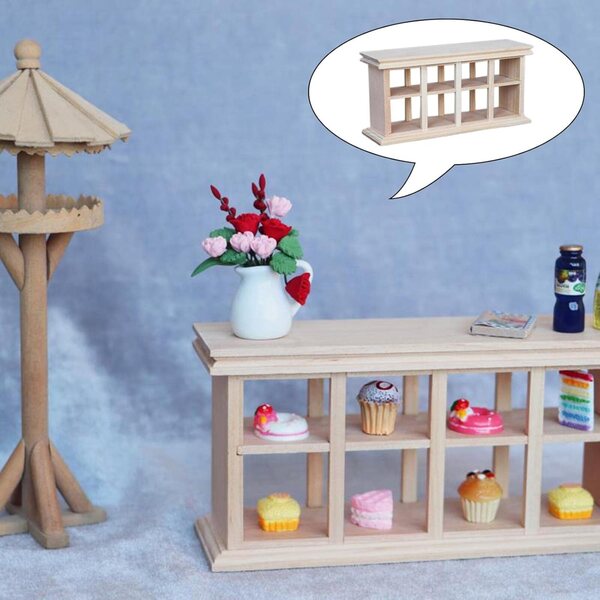 Casa delle Bambole in Legno 1:12 Armadio da Forno per Cucina Miniatura Fai da Te