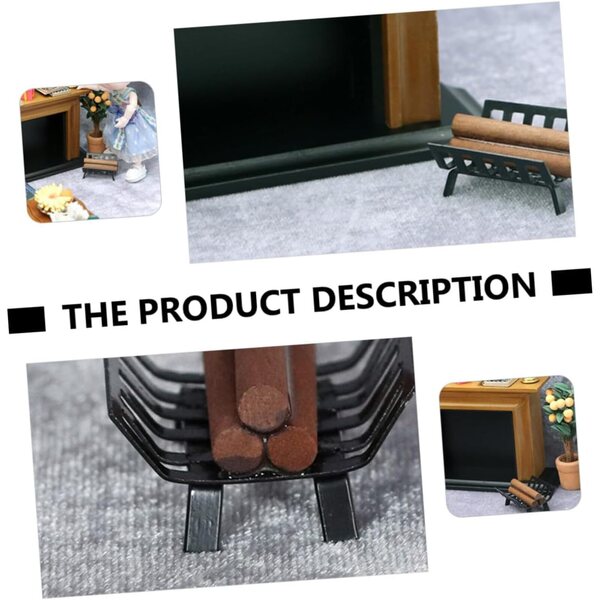 Mini Mobili per Case delle Bambole in Legno Resistente - Portalegna Tridimensionale