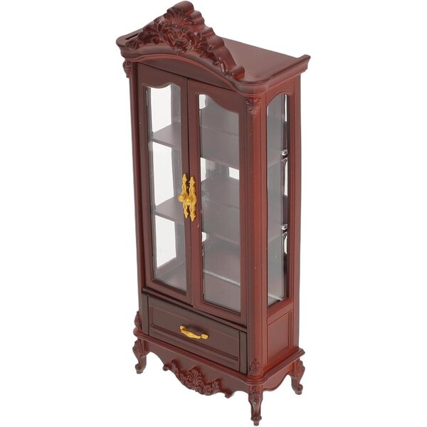 DECHOUS Mobiletto Libreria Miniatura Casa delle Bambole Vintage Doppia Porta