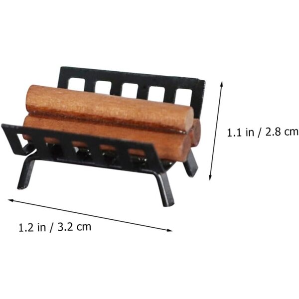 Alasum Miniatur-Holzhalter aus realistischem Khaki-Holz für Puppenhaus