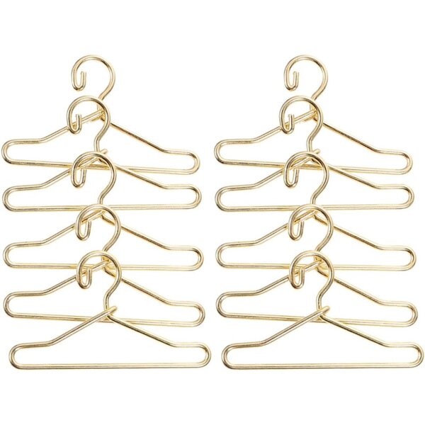 ORFOFE 40 Grucce Dorate per Bambole in Metallo Mini 40mm, Accessori per Armadio Bambole