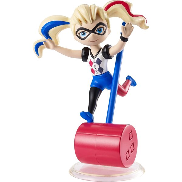 DC Super Hero Girls Harley Quinn Minifigur: Vinyl-Kollektion mit einzigartigem Ständer