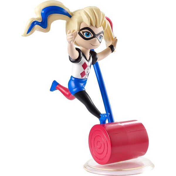 DC Super Hero Girls Harley Quinn Minifigur: Vinyl-Kollektion mit einzigartigem Ständer