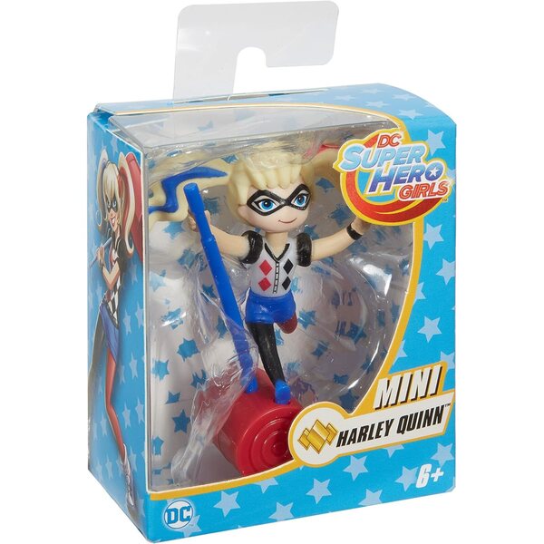 DC Super Hero Girls Harley Quinn Minifigur: Vinyl-Kollektion mit einzigartigem Ständer