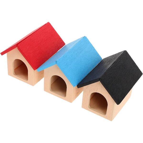 Cuccia per Cani in Miniatura in Legno 3 Pezzi per Casa delle Bambole GARVALON