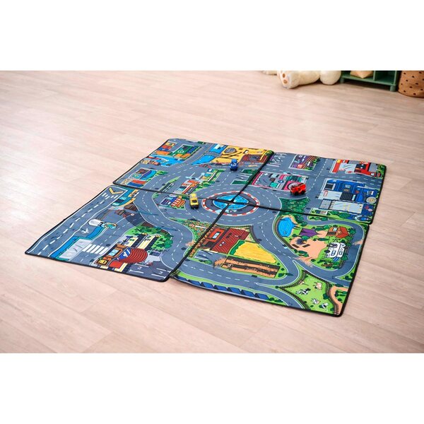 Dickie Toys Mikro-Rettungsfahrzeug mit Spielmatte 70x80 cm, 4 verschiedene Themen