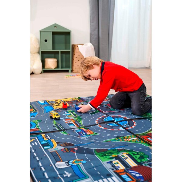Dickie Toys Mikro-Rettungsfahrzeug mit Spielmatte 70x80 cm, 4 verschiedene Themen