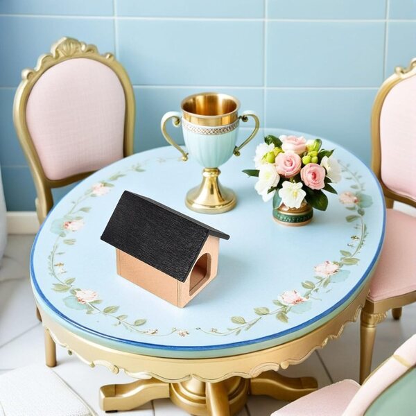 Casa delle Bambole Miniatura Cuccia Canile in Legno 3 Pezzi per Giardino delle Fate