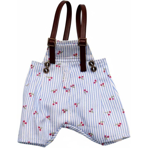 20-cm-Puppenoverall mit verstellbaren Hosenträgern – detaillierte und farbenfrohe Kleidung