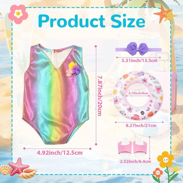 Kit di nuoto per bambole Orizizhic - Abbigliamento da bagno per bambole