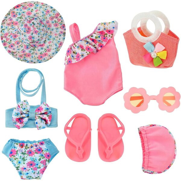 Set Accessori Estate per Bambole 35-45 cm con Costumi, Occhiali e Scarpe