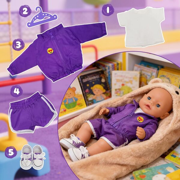 Abbigliamento Viola per Bambole – Vestito Elegante e Colorato