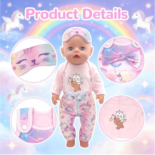 Komplettes Set Xerteam-Puppenkleidung – farbenfrohe und hochwertige Kleidung