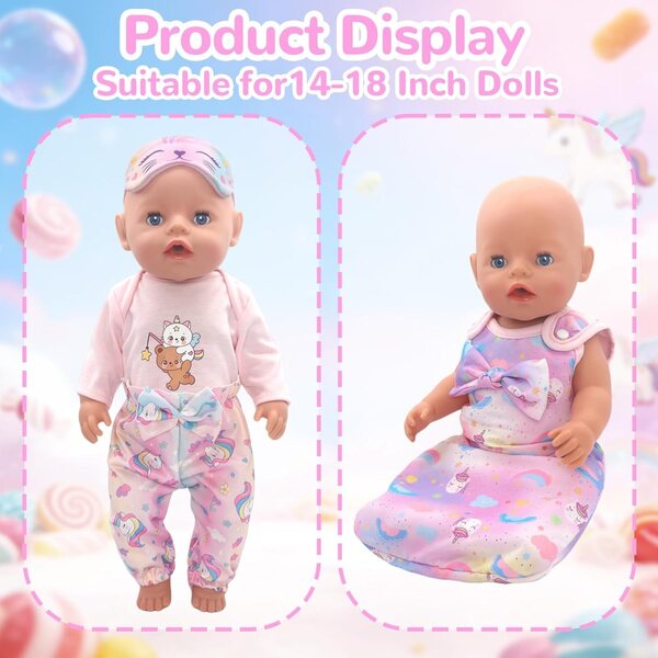 Komplettes Set Xerteam-Puppenkleidung – farbenfrohe und hochwertige Kleidung