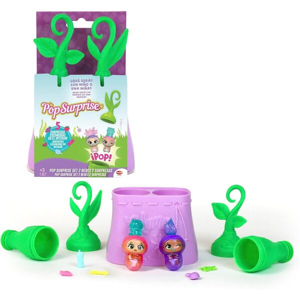 Bizak Pop Surprise 2 Überraschungskapseln mit Baby, Accessoires und austauschbaren Kostümen