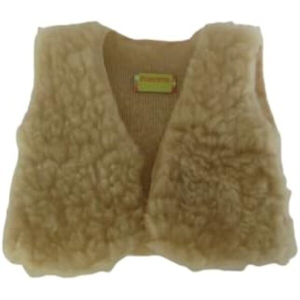 Gilet di Pelliccia Sintetica per Bambola 30 cm in Tessuto Sherpa OEKO TEX