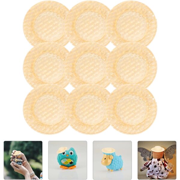 VICASKY Mini-Chapeaux aus gewebtem Papier, 20 Stück für Puppen und DIY-Dekorationen