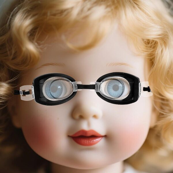 VICASKY Set 4 Miniature Occhialini da Nuoto per Bambole Accessori Creativi