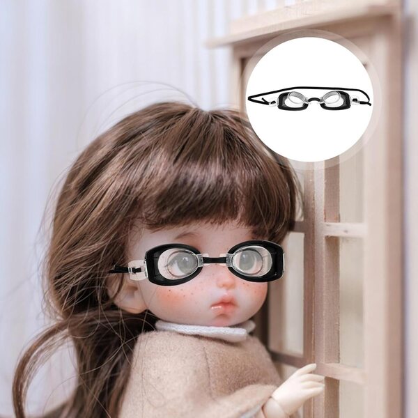 VICASKY Set 4 Miniature Occhialini da Nuoto per Bambole Accessori Creativi