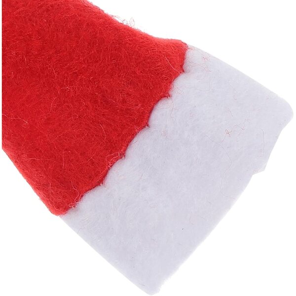 Bunte Mini-Weihnachtsmützen zur Dekoration, 24 Stück aus 4 cm dickem Vliesstoff