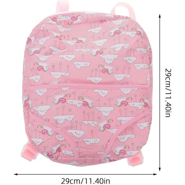 Gatuida Sac de Transport für Puppen 45 cm mit verstellbarem Harnais Pink