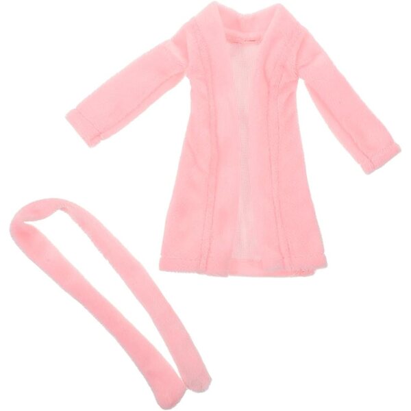 Gatuida Peignoir Miniature per bamboles in Tessuto Soffice Rosa, Accessorio Versatile per Giochi e Collezione