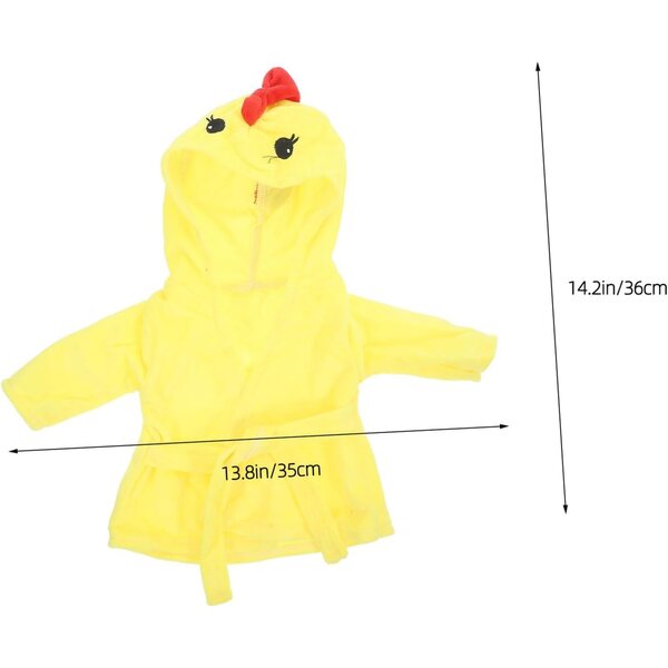 Gatuida Pigiama in Peluche Giallo per bambole 45cm - Vestiti Morbidi e Lavabili