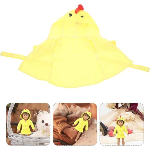 Gatuida Pigiama in Peluche Giallo per bambole 45cm - Vestiti Morbidi e Lavabili